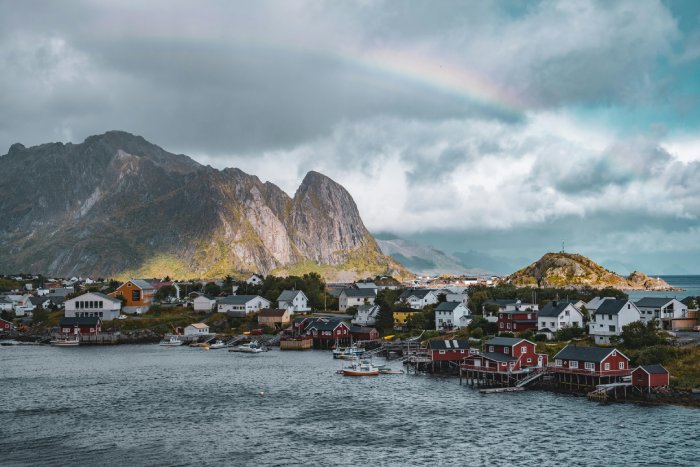 A small, seaside village in the Faroe Islands.