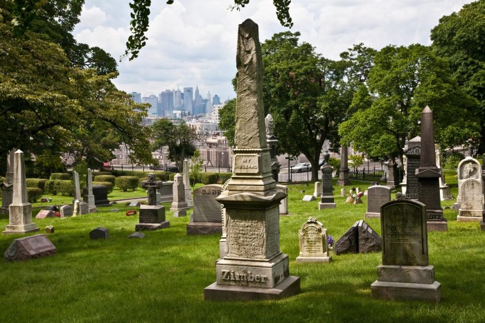 The gravestones and memorials of Green-Wood Cemetery in Brooklyn