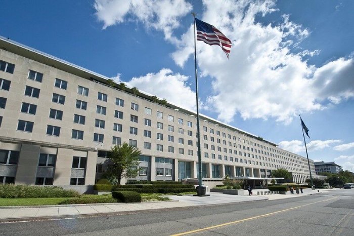 The exterior of the U.S. Department of State